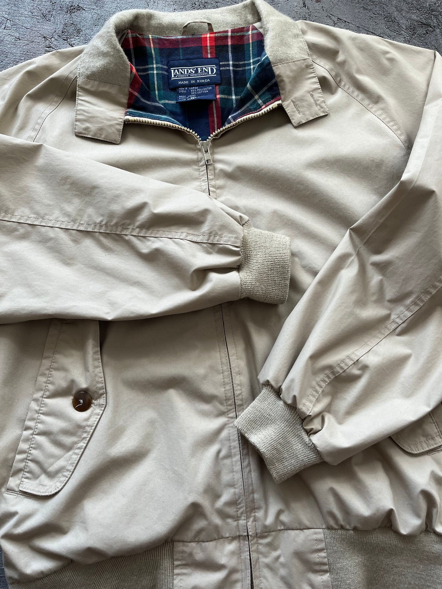 Vintage 1990s Tan Windbreaker Jacket - XL
