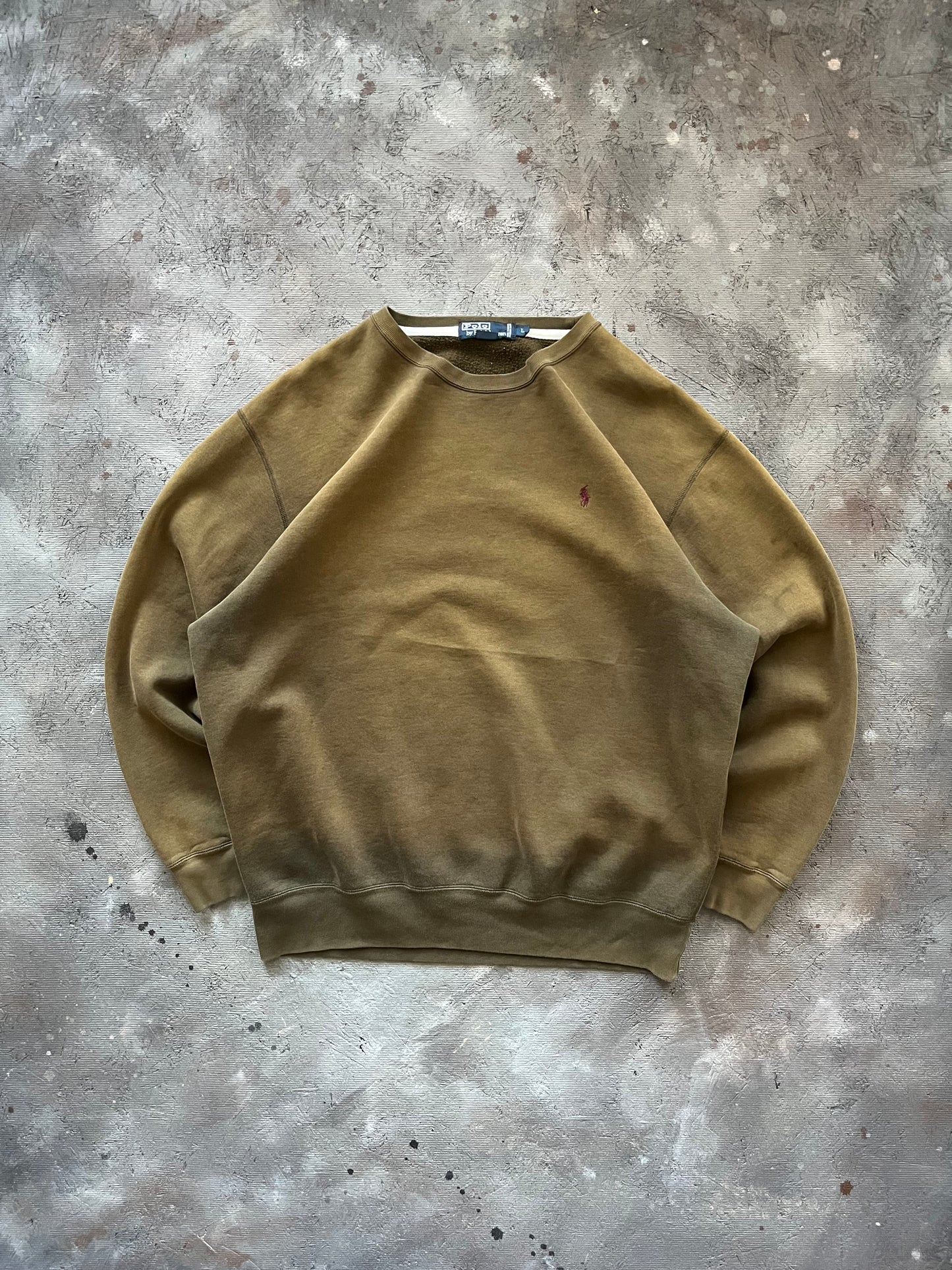 Vintage 1990s Faded Brown Polo Crewneck - XL