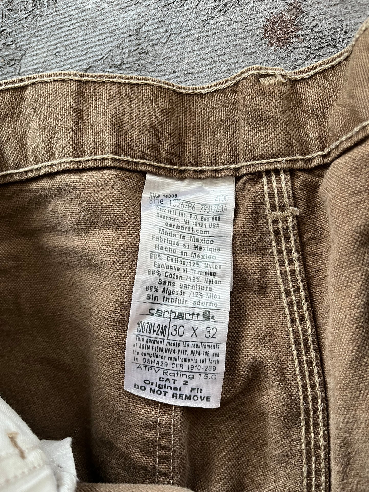 Brown Carhartt Carpenter Pants - 30x32