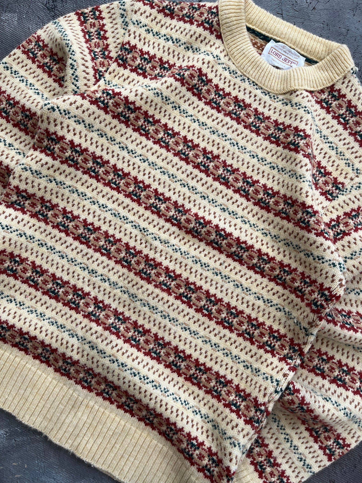 Vintage 1970s Patterned Sweater - S