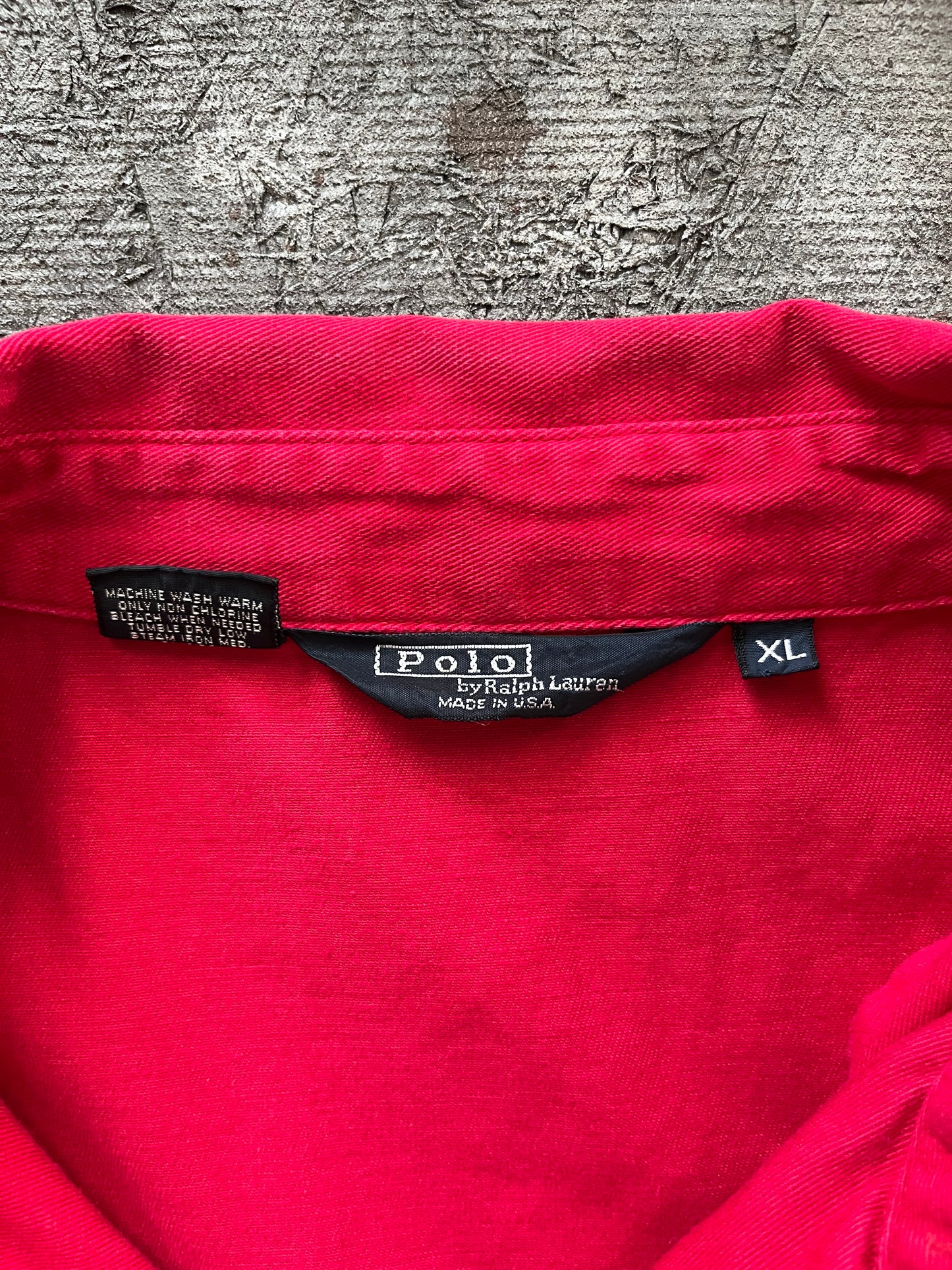 Vintage 1990s Red Polo Jacket - XL