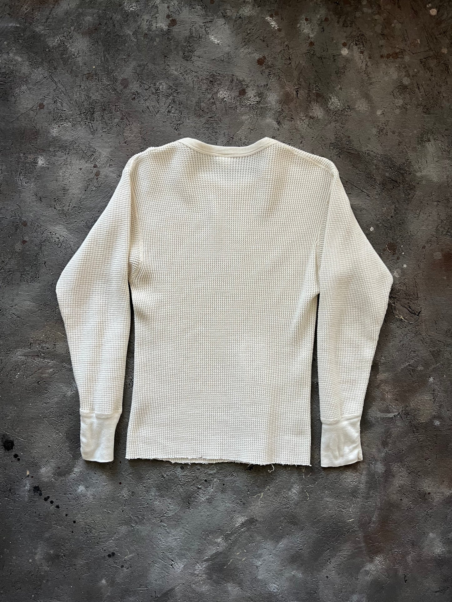 Vintage 1980s Cream Thermal Shirt - L
