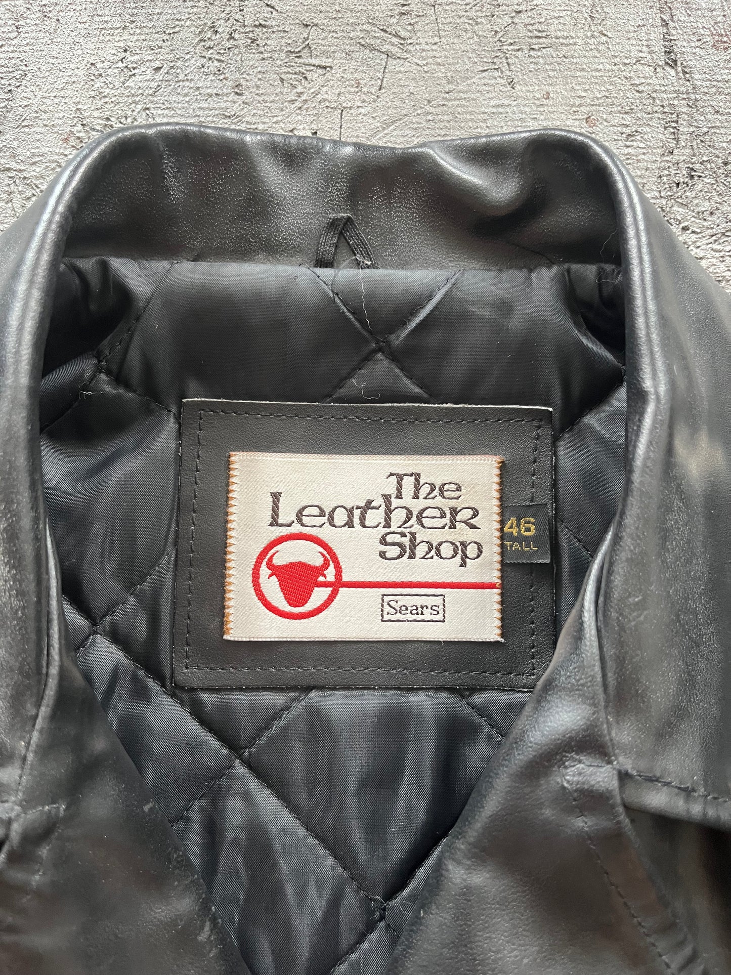 Vintage 1990s Leather Biker Jacket - XL