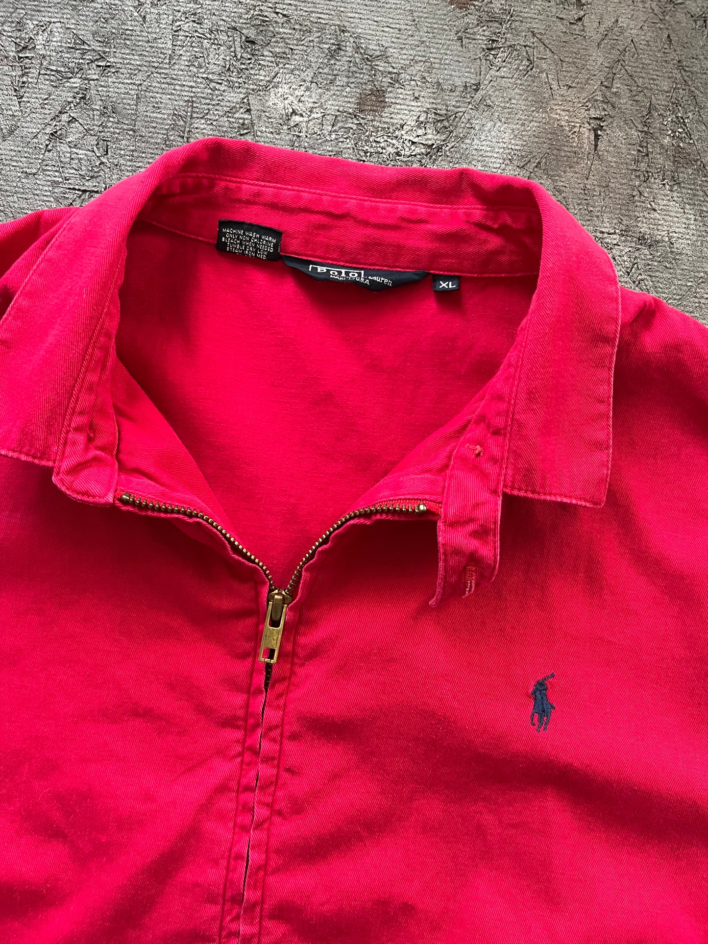 Vintage 1990s Red Polo Jacket - XL