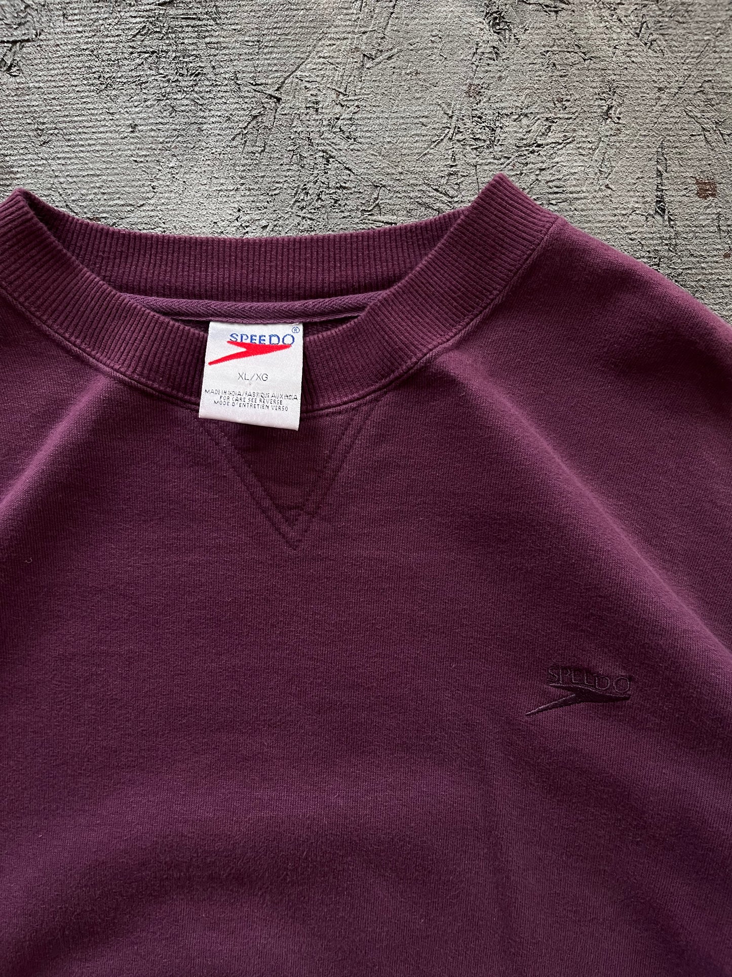 Vintage 1990s Burgundy Speedo Crewneck - XL