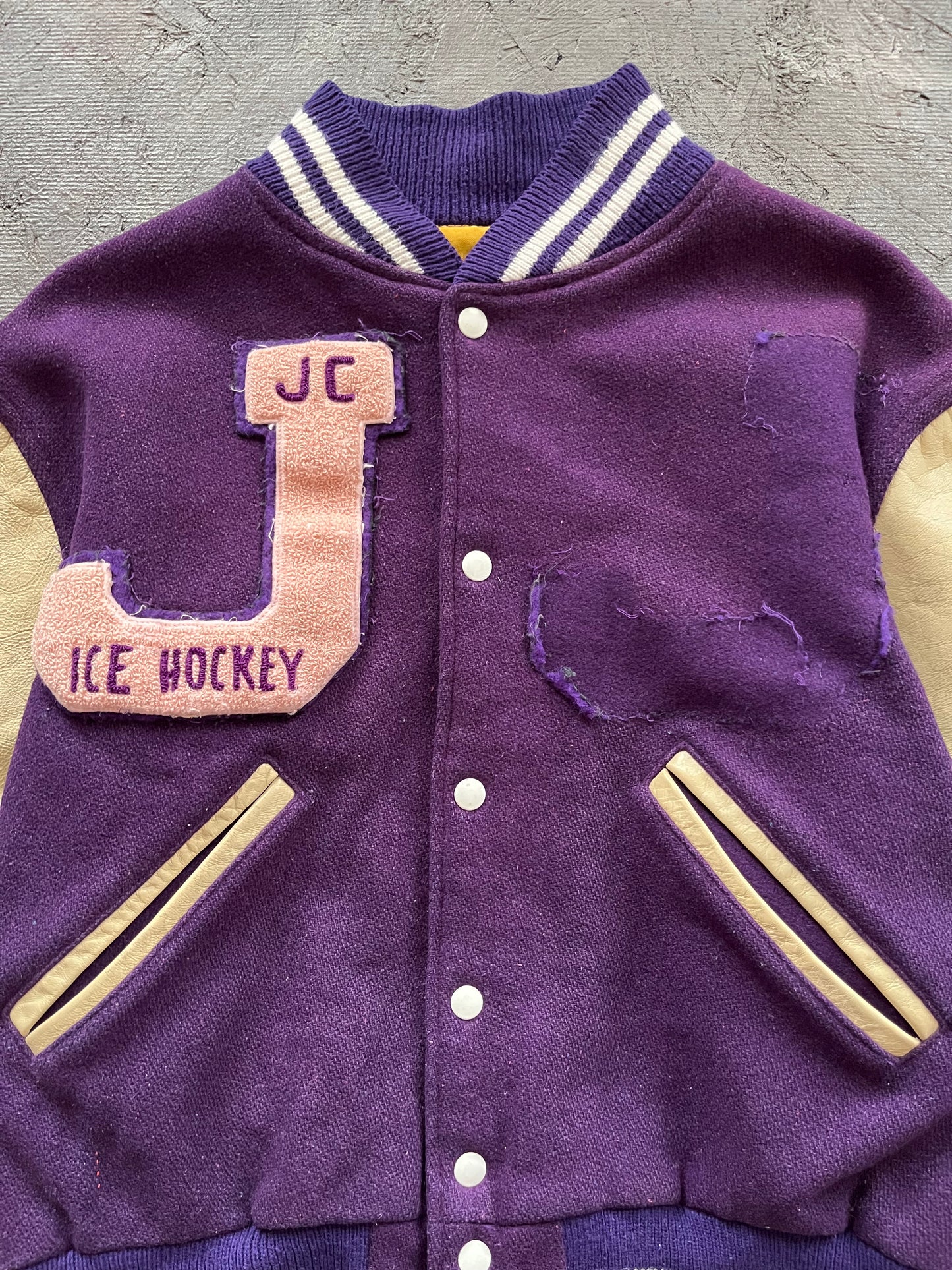 Vintage 1980s Purple Varsity Jacket - XL