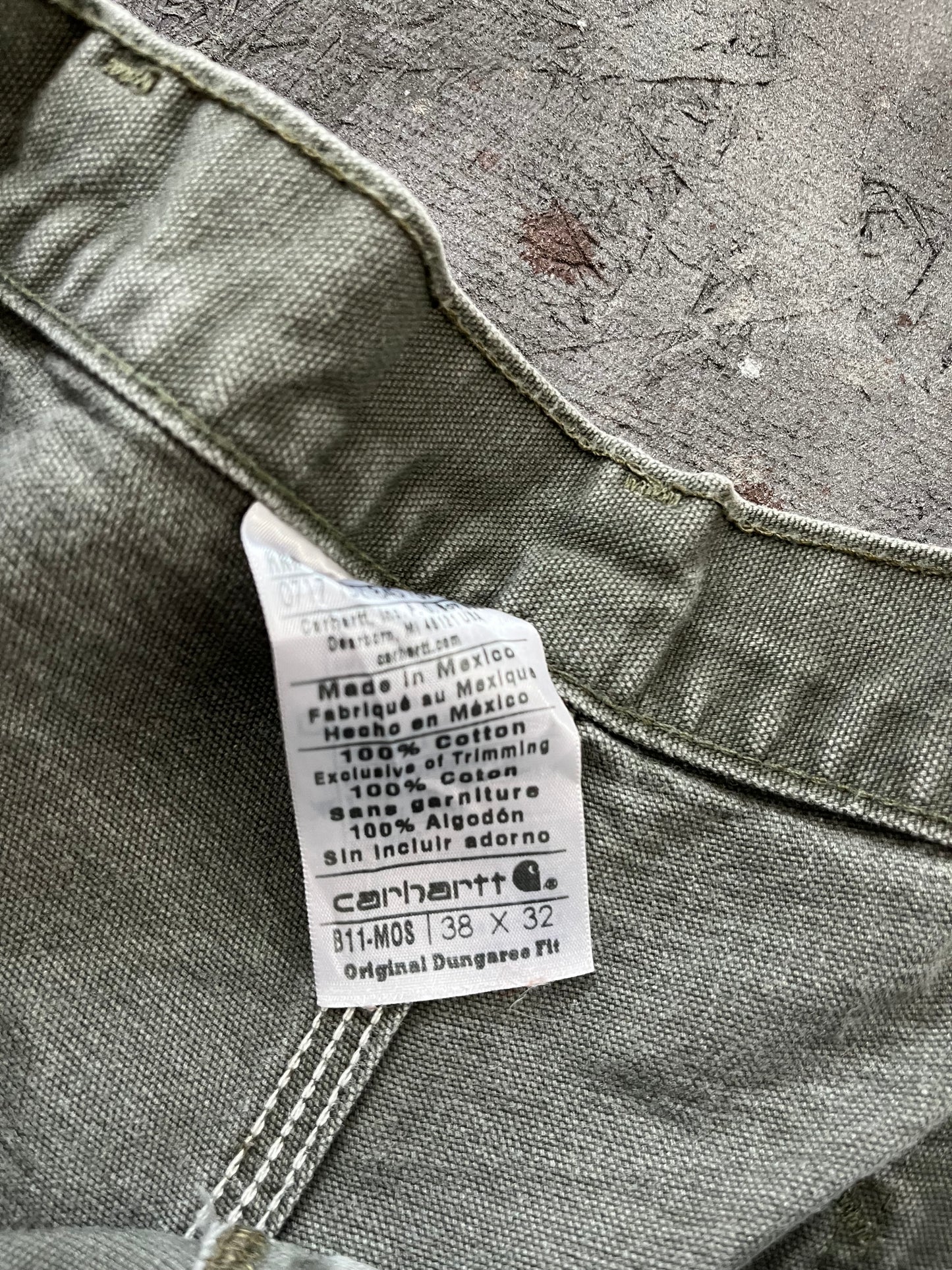 Green Carhartt Carpenter Pants - 38x32