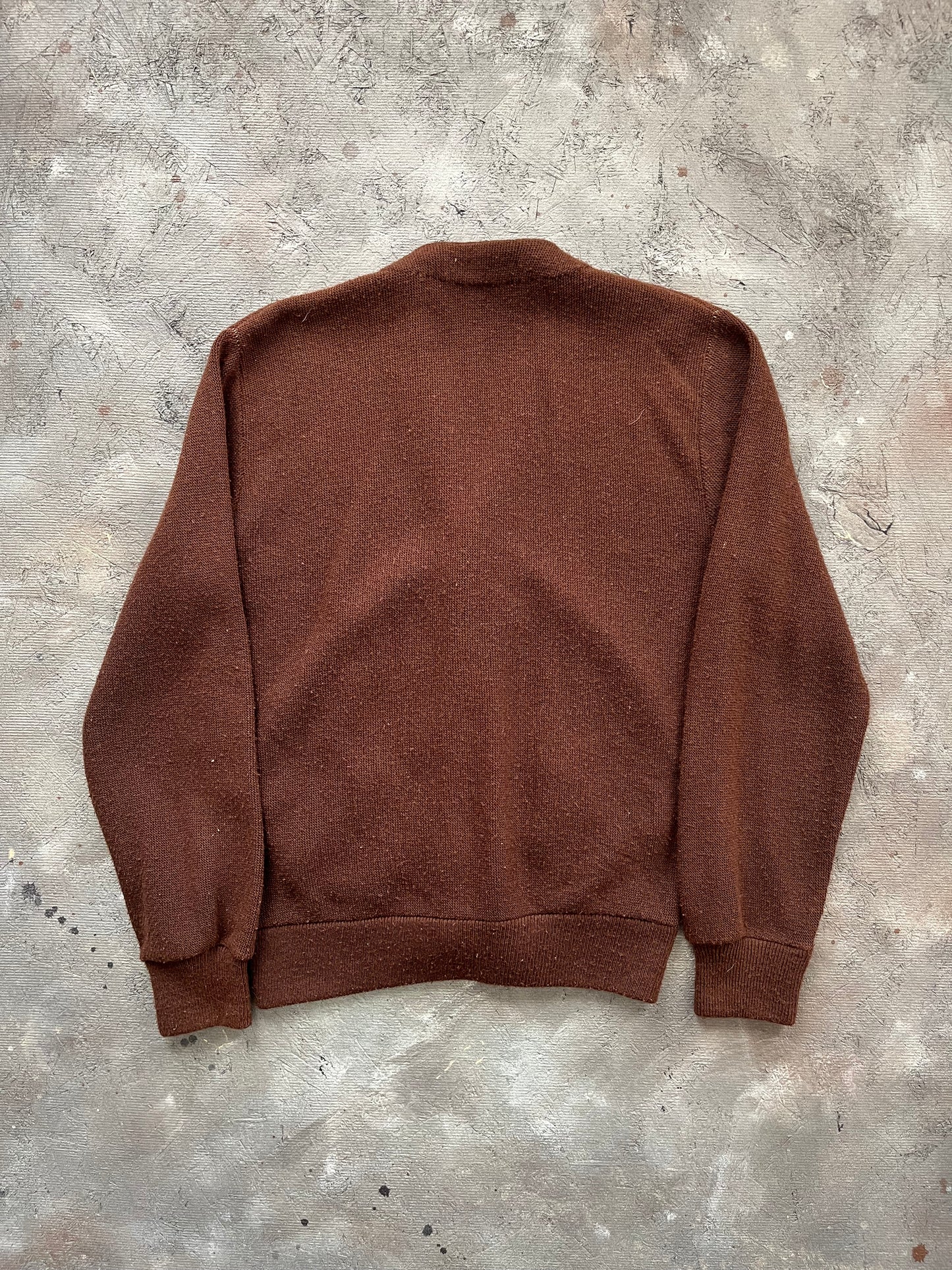 Vintage 1970s Brown Cardigan - L