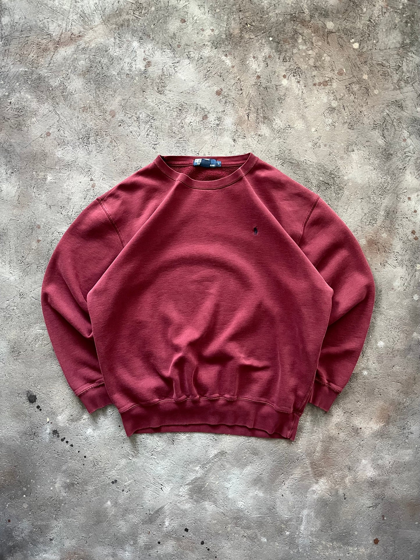 Vintage 1990s Burgundy Polo Crewneck - L