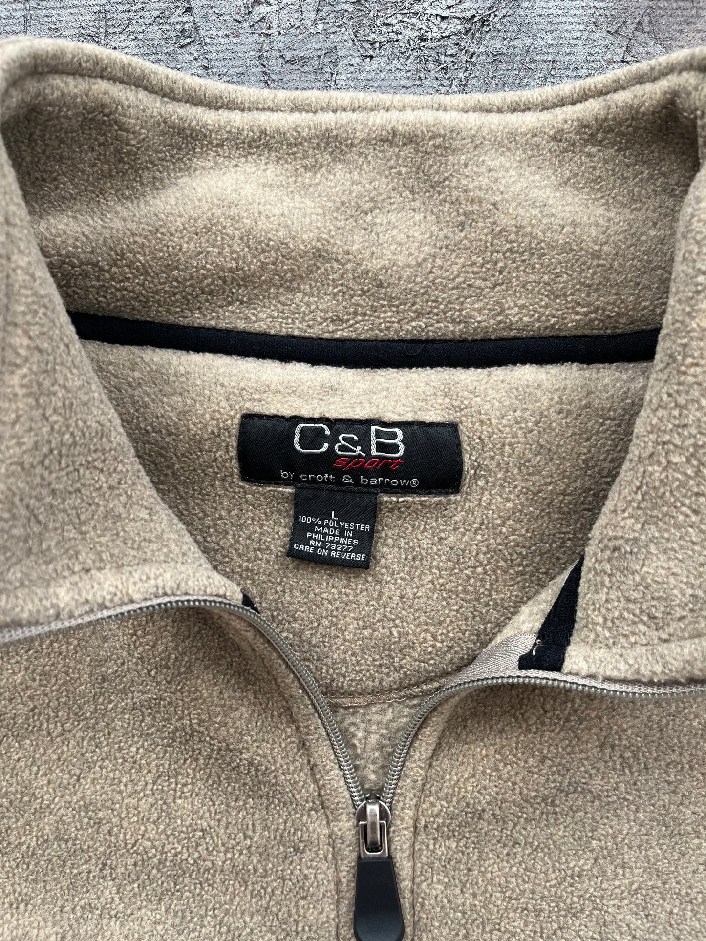 2000s Fleece Quarter-zip Jacket - L