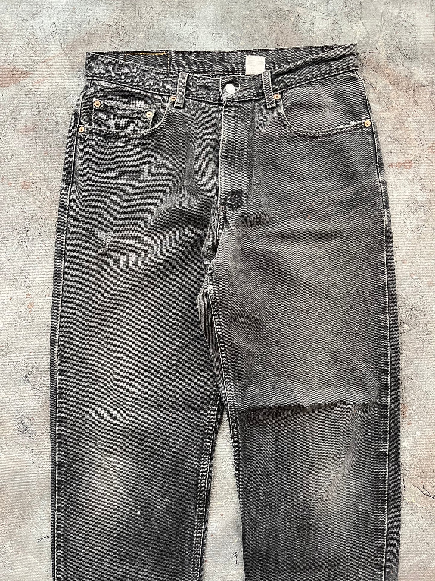 Vintage 1990s Faded Black Levi’s Jeans - 34x32
