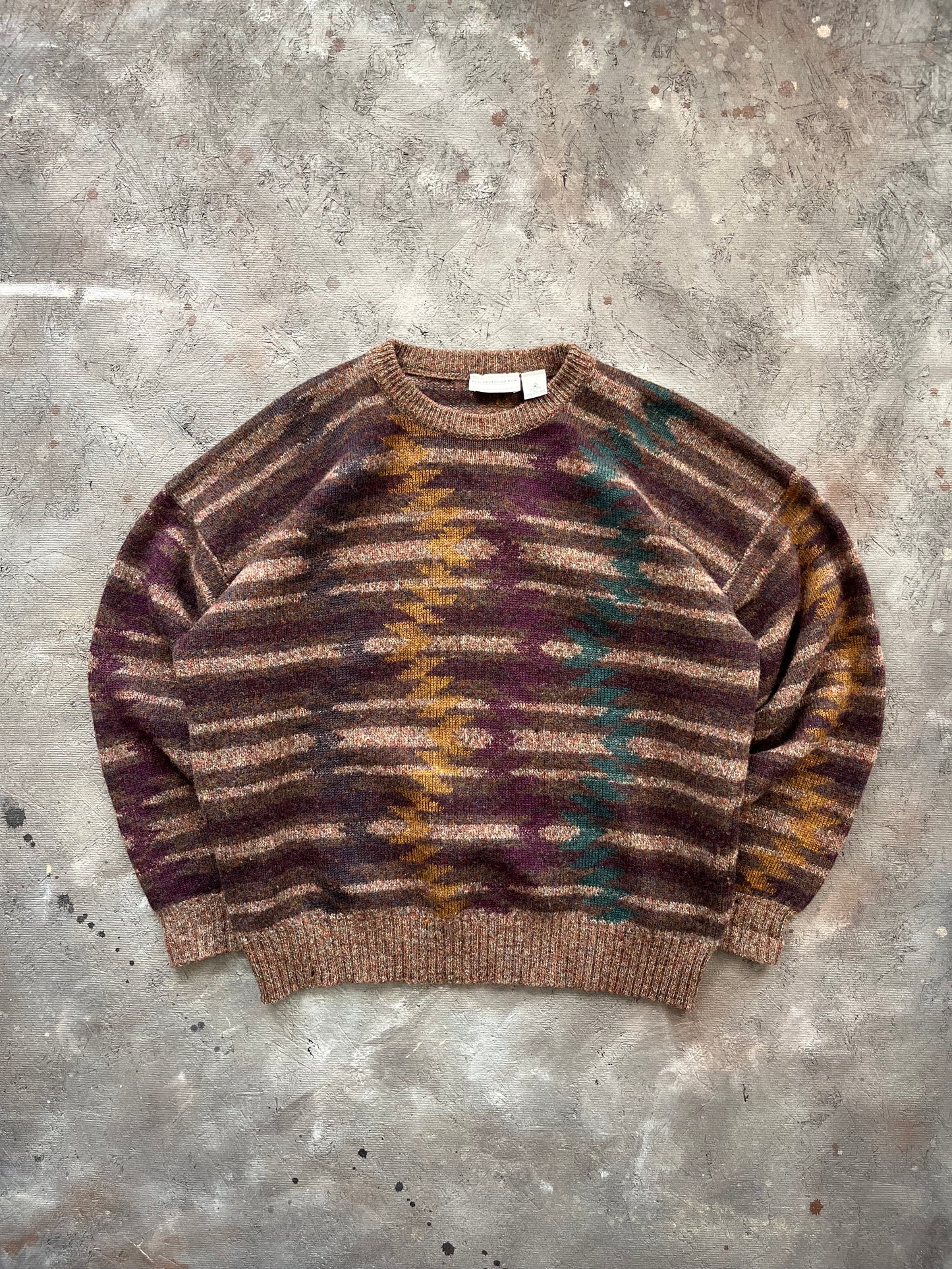 Vintage 1990s Knit Wool Sweater - XL