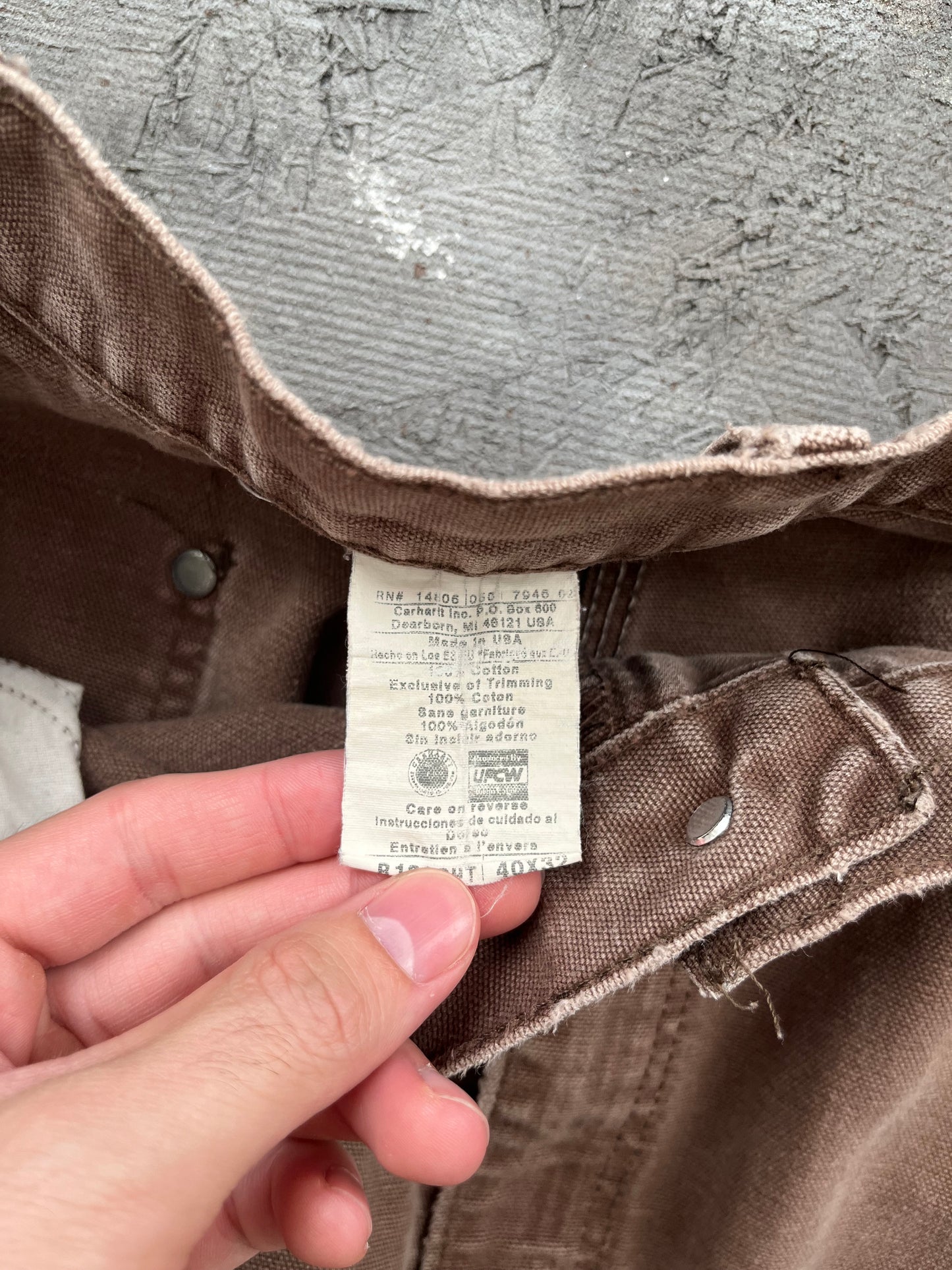 Vintage Brown Carhartt Double-Knee Pants - 40x32