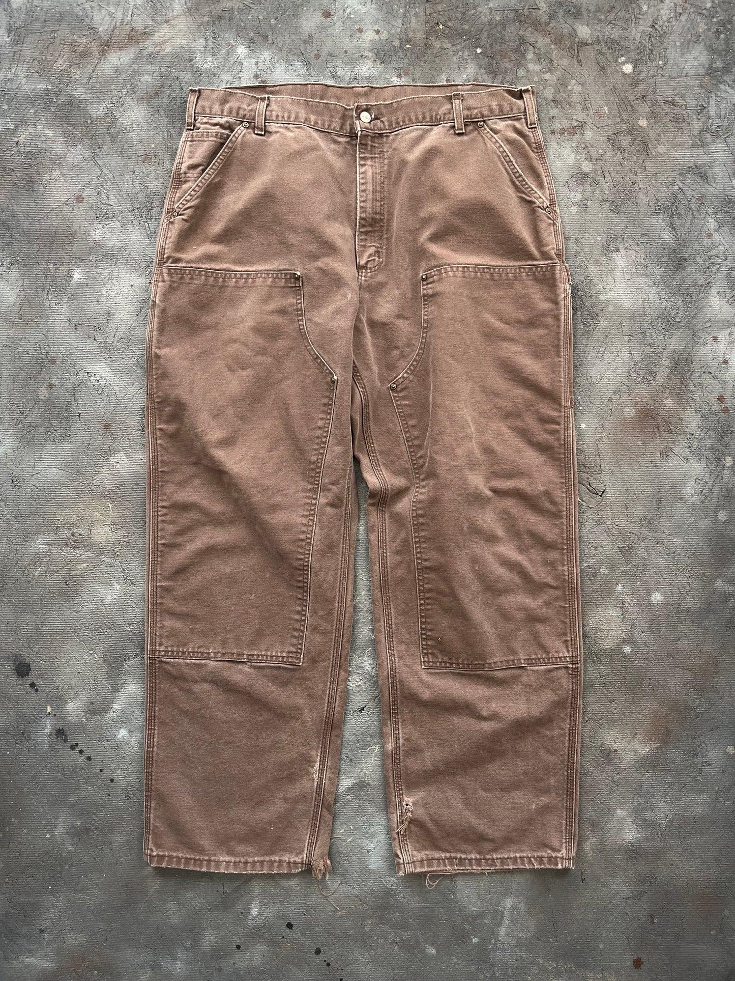 Vintage Brown Carhartt Double-Knee Pants - 40x32