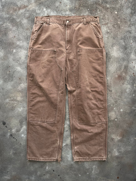Vintage Brown Carhartt Double-Knee Pants - 40x32