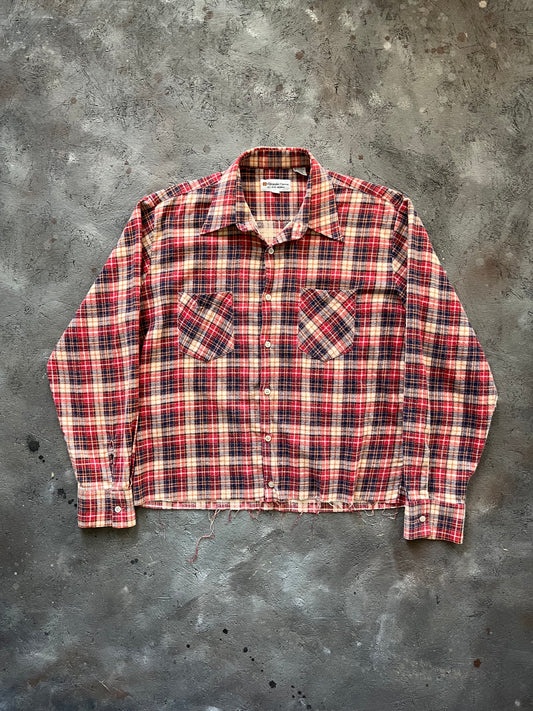 Vintage 1990s Cropped Flannel - L