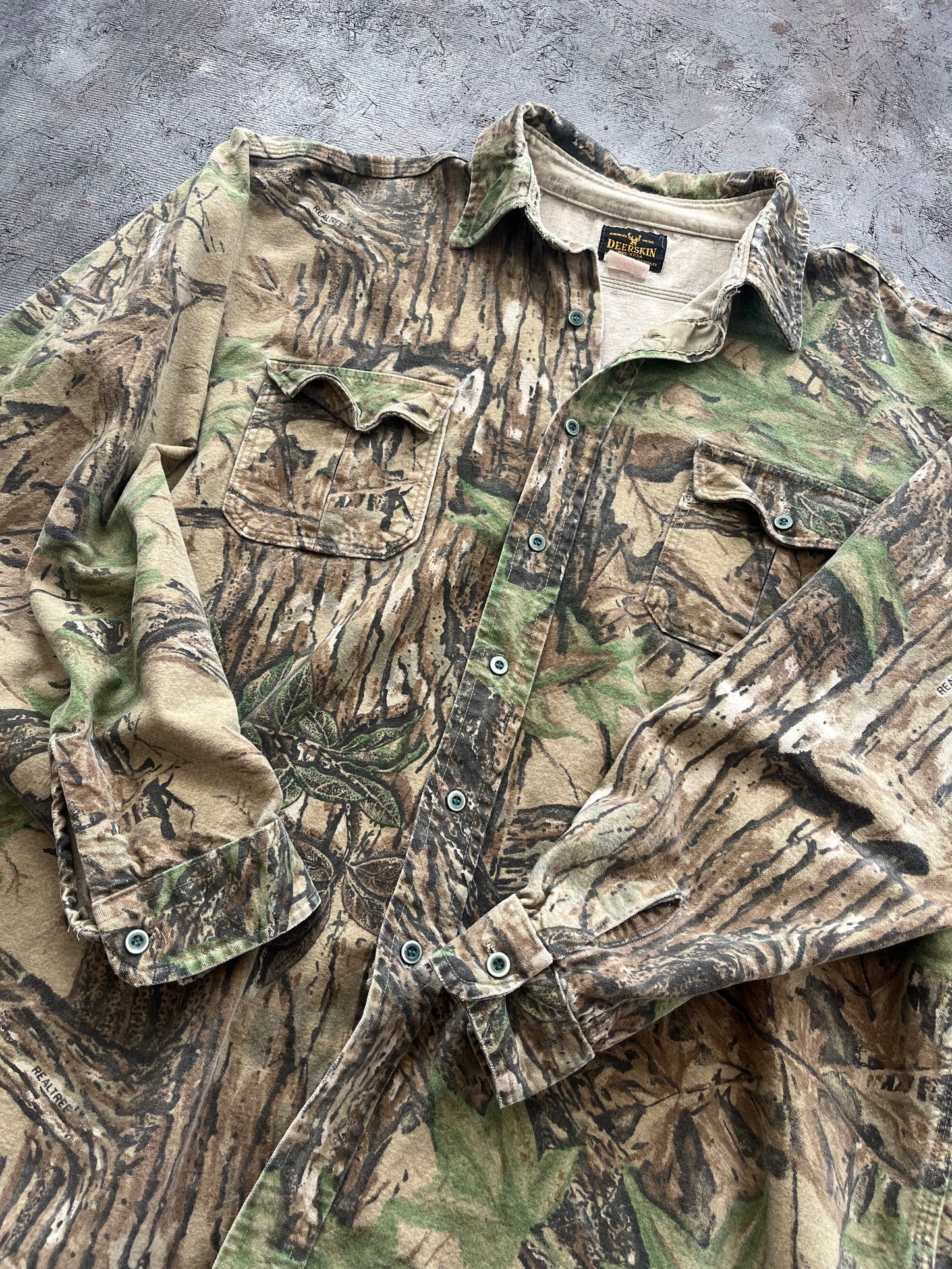Vintage 1990s Camo Button-up Shirt - XXL