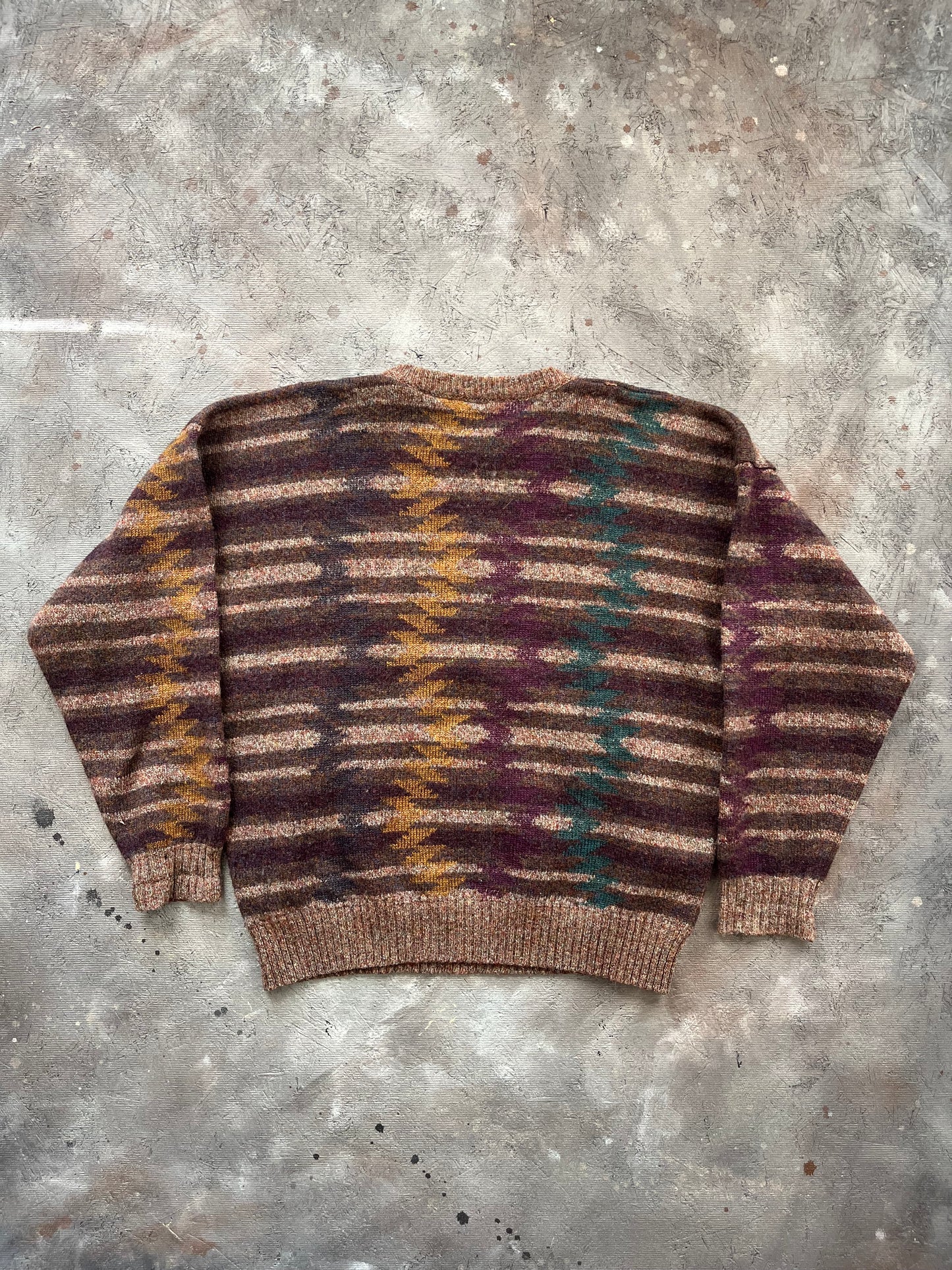 Vintage 1990s Knit Wool Sweater - XL