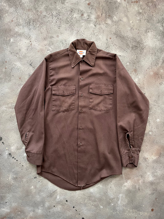 Vintage 1990s Brown Dickies Button-up - M